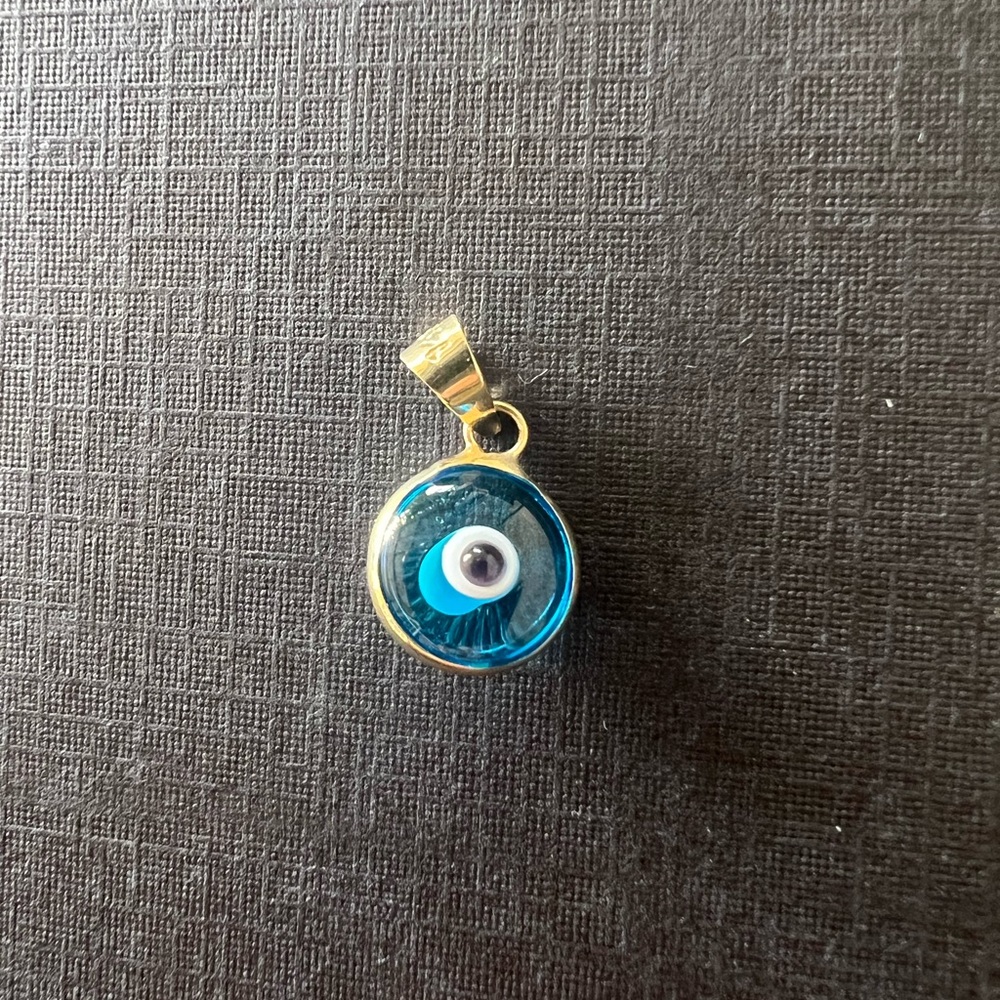 14k evil eye pendant